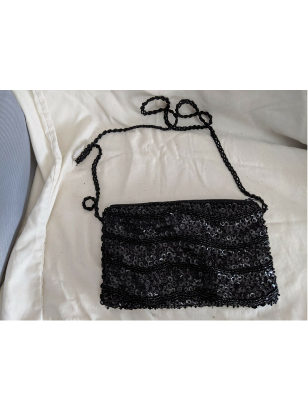 Vintage Walborg Black beaded purse Made in Macau